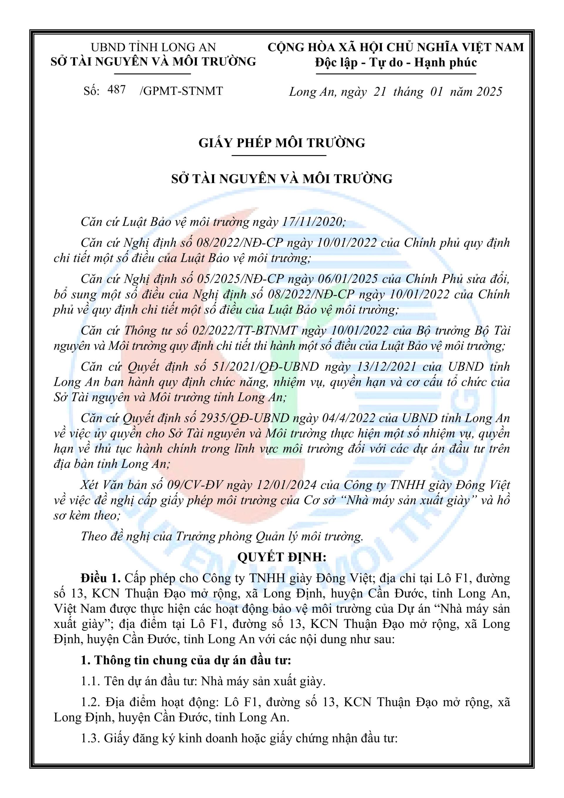 Giấy Phép Môi Trường